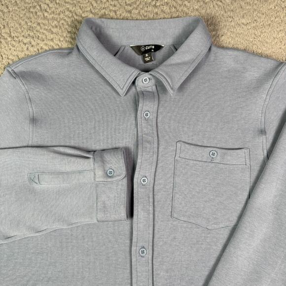 Cuts Clothing Gray Casual Button Down Shirt - Picture 1 of 11